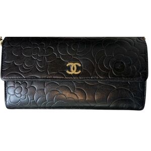 CHANEL CC LONG LEATHER WALLET-UNBRANDED CHAIN